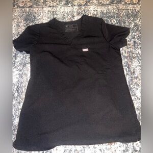 FIGS Technical Collection Black Scrub Top